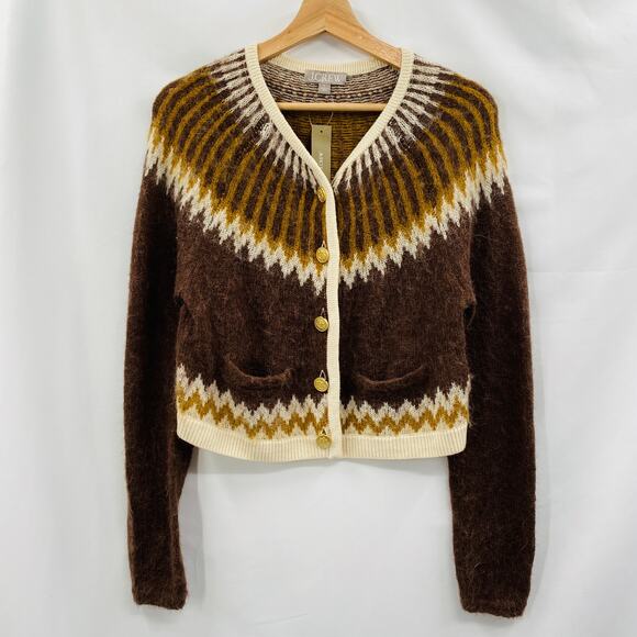 J. Crew S Fair Isle cardigan sweater in brushed yarn - Picture 2 of 8